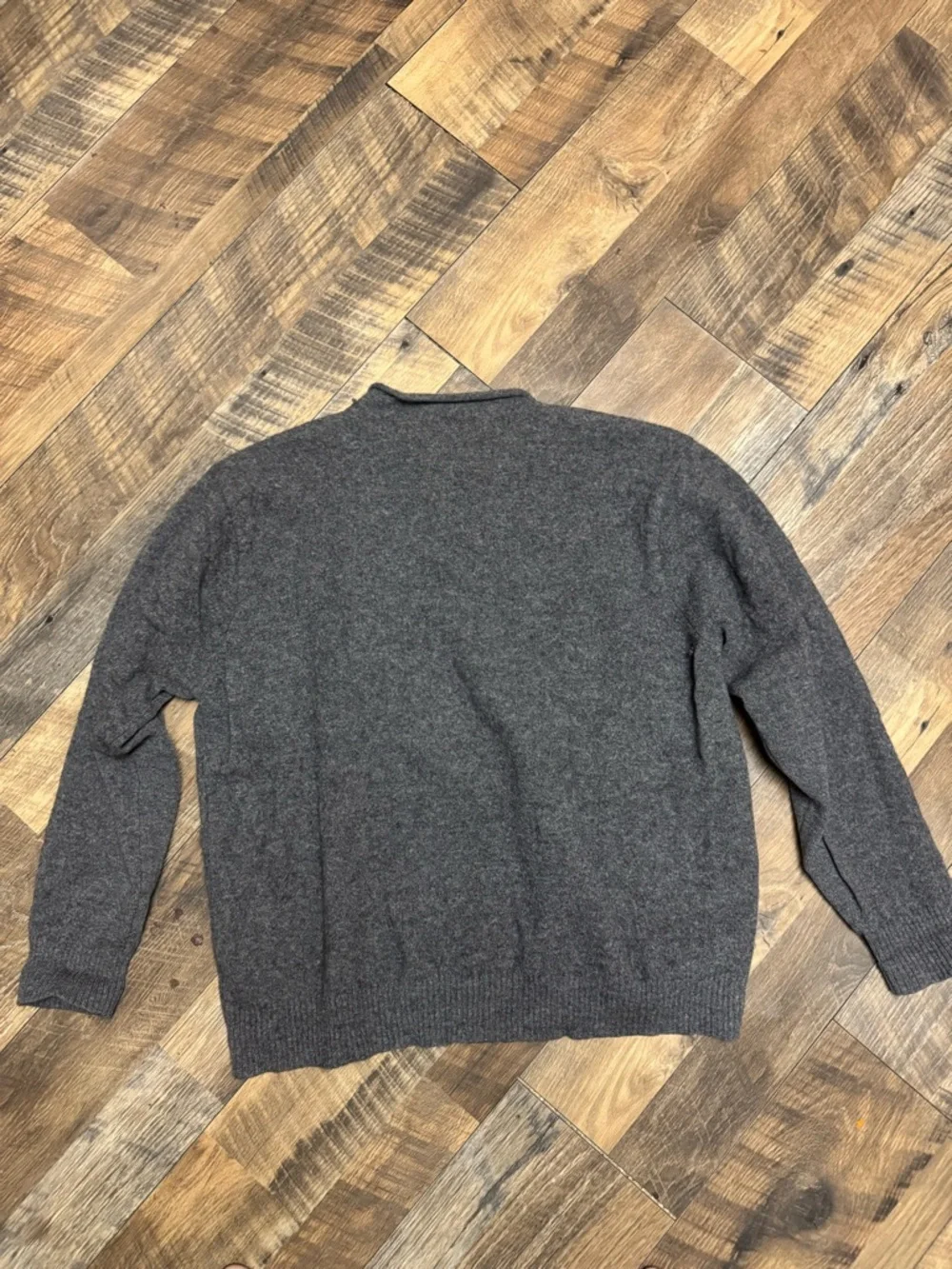 Ralph Lauren Charcoal Lambswool Crewneck Sweater with Polo Logo - Picture 5 of 9